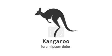 Foto de Logo kangaroo abstract. Vector illustration - Imagen libre de derechos