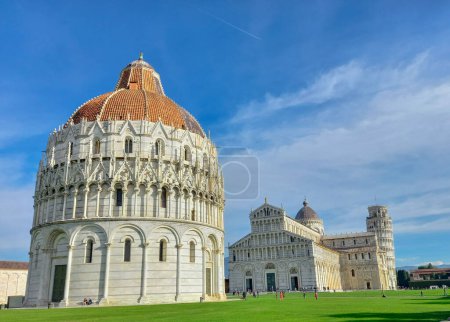 Photo for The Pisa's Baptistery, Cathedral and Tower - Royalty Free Image