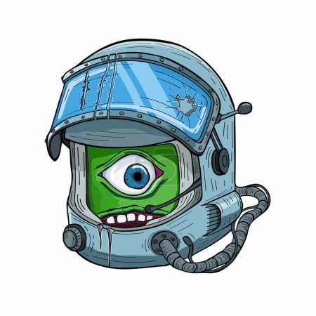 Photo for Monster in astronaut helmet - Royalty Free Image