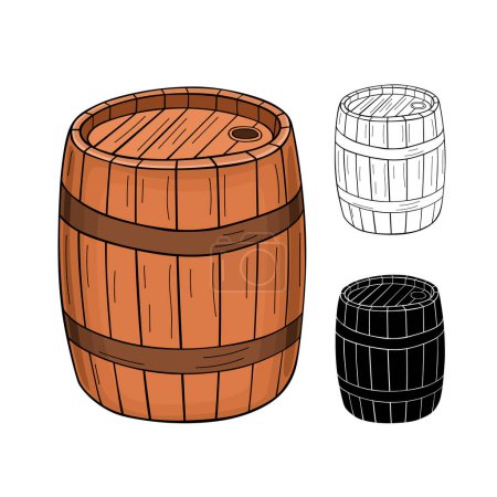 Téléchargez les illustrations : Corps en bois isolé sur fond blanc, illustration vectorielle - en licence libre de droit
