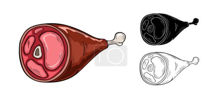 Illustration for Piece of meat, cartoon style - Royalty Free Image