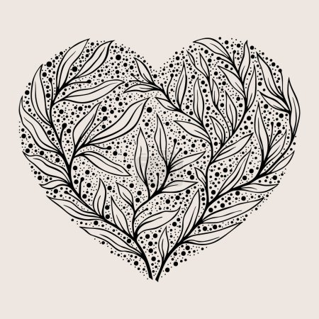 Téléchargez les illustrations : Coeurs style mandala isolé sur fond gris - en licence libre de droit