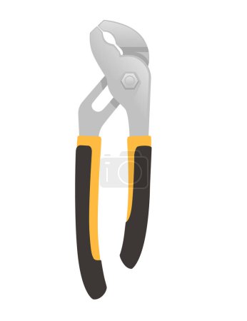 Ilustración de Water pump pliers hand tool instrument vector illustration isolated on white background. - Imagen libre de derechos
