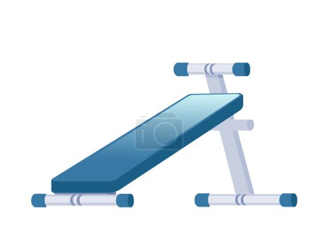 Bankdrücken Fitnessgeräte für Fitness-Vektor Illustration isoliert auf weißem Hintergrund.