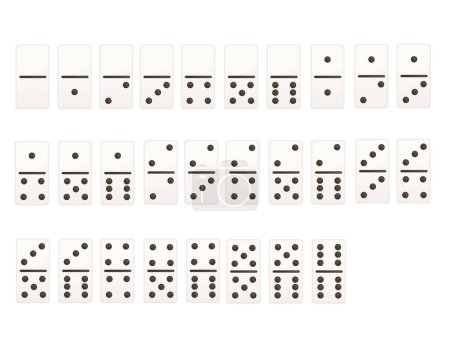 Illustration for Domino set vector illustration isolated on white background. - Royalty Free Image