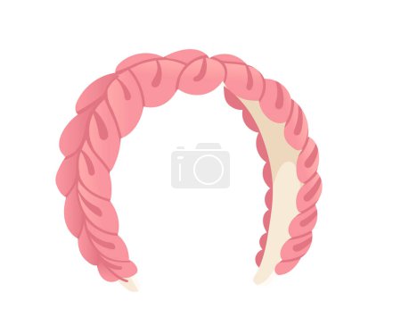 Pink color cloth fashionable hairband vector illustration isolated on white background.