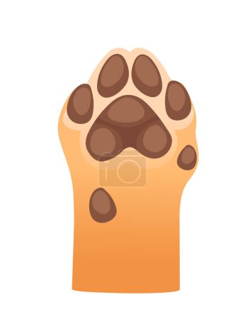 Lion paw cartoon simple animal part design vector illustration isolated on white background.