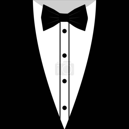Illustration for Vector black tie dinner suit tuxedo background - Royalty Free Image