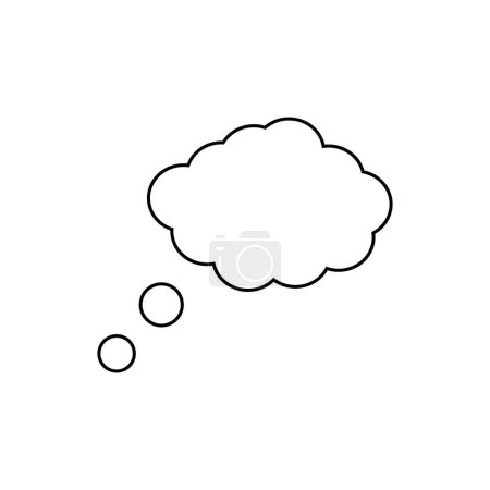 Think bubble isolated on white background. Trendy think bubble in flat style. Modern template for social network and label. Creative thought balloon