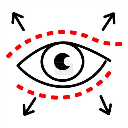 blefaroplastia icono vector símbolo de la ilustración