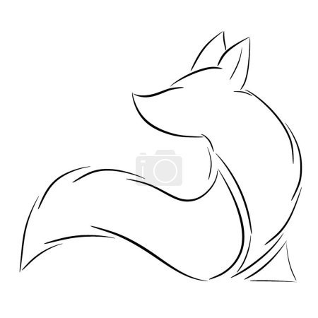 Illustration for Illustration of fox logo - Royalty Free Image