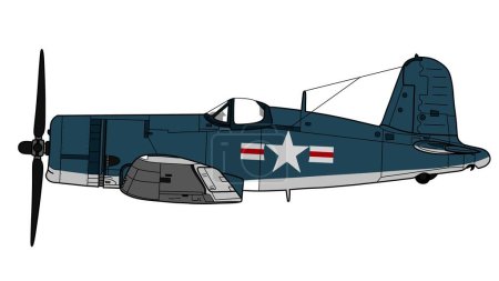 Illustration for Illustration of war plane vector - Royalty Free Image