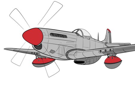 Illustration for Illustration of ww2 plane vector - Royalty Free Image