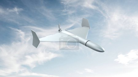 Téléchargez les photos : 3d rendre drone Kamikaze vole vers le bas pour bombarder guerre Ukraine-Russie - en image libre de droit