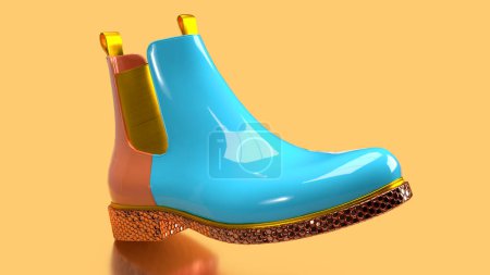 Foto de 3d renderizar zapatos de moda azul y rosa - Imagen libre de derechos