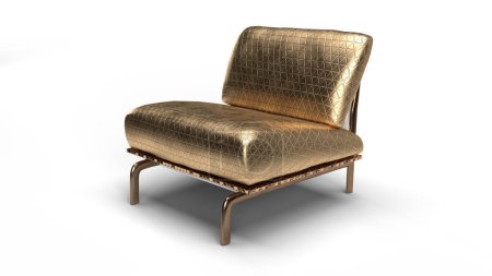 Photo for 3d render Gold Chairs that Make a Statement - Royalty Free Image