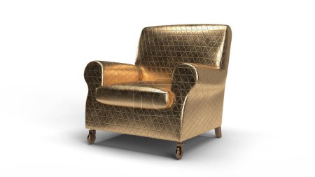 Photo for 3d render Gold Chairs for a Lavish Event - Royalty Free Image