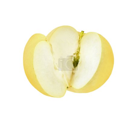 Téléchargez les photos : Pomme jaune isolée sur fond blanc - en image libre de droit