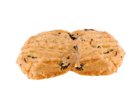 Téléchargez les photos : Cookies aux pépites de chocolat isolés sur fond blanc - en image libre de droit