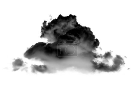 Téléchargez les photos : Fumée noire, nuage sur fond blanc - en image libre de droit