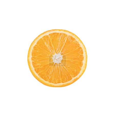 Téléchargez les photos : Tranche d'orange isolée sur fond blanc - en image libre de droit