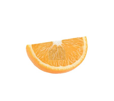 Téléchargez les photos : Tranche d'orange isolée sur fond blanc - en image libre de droit