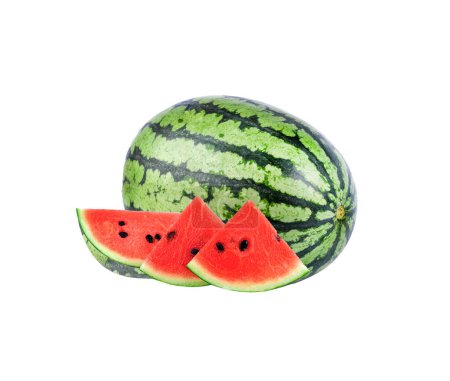 Téléchargez les photos : Melon d'eau isolé sur fond blanc - en image libre de droit