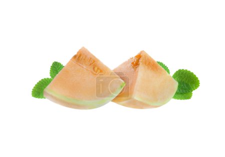 Téléchargez les photos : Melon canari isolé sur fond blanc - en image libre de droit