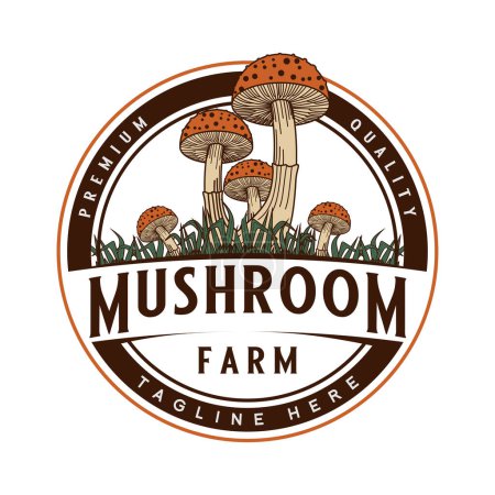 Photo for Mushroom plant logo design. - Royalty Free Image