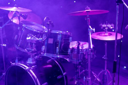 Photo for Drums on stage during a concert - Royalty Free Image