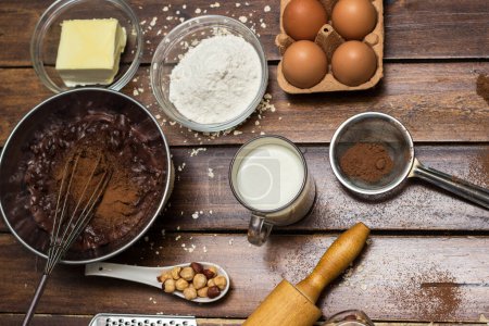 Photo for Ingredients for the preparation of bakery products - Royalty Free Image