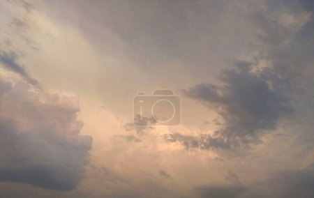 Photo for Sky landscape. Peaceful sky in a general close-up. Layered clouds. - Royalty Free Image
