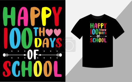 Photo for Happy 100th days of school T-shirt design - Royalty Free Image