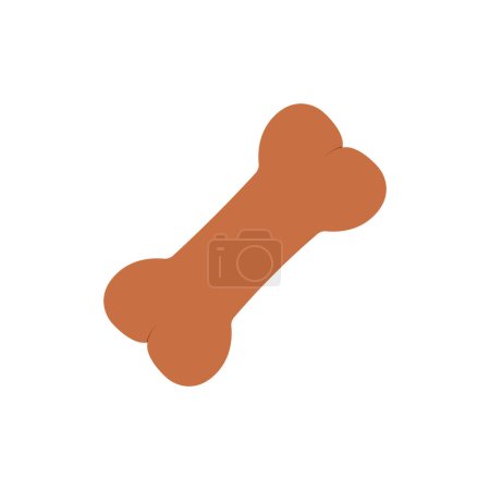 Knochenhund flach Illustration. Clean Icon Design Element auf isoliertem weißen Hintergrund