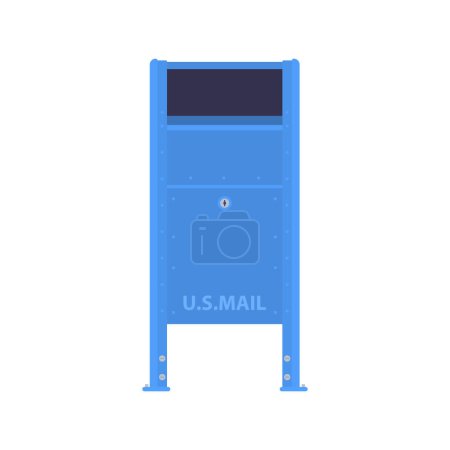 Ilustración de Mailbox Flat Illustration. Clean Icon Design Element on Isolated White Background - Imagen libre de derechos