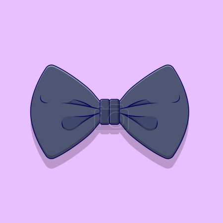 Bow Tie Vector Icono Ilustración con contorno para elemento de diseño, Clip Art, Web, Landing page, Pegatina, Banner. Estilo plano de dibujos animados