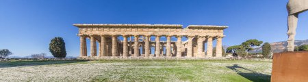 Photo for Temple of Hera at famous Paestum Archaeological UNESCO World Heritage Site, Province of Salerno, Campania, Italy - Royalty Free Image