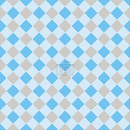 Patrón sin costura Gingham Textura color azul de rombo y cuadrados para productos textiles