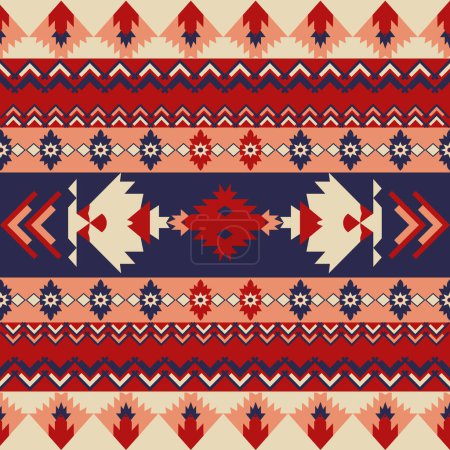 Téléchargez les illustrations : Intégrant des éléments de l'art tribal turc, ce motif tricoté sans couture apporte un sentiment d'héritage et d'authenticité à vos projets de design, améliorant leur attrait visuel et leur profondeur. - en licence libre de droit