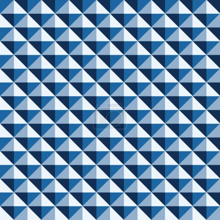 Téléchargez les illustrations : Modèle géométrique vectoriel bleu classique sans couture - en licence libre de droit