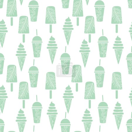 Illustration for Summer Tropical Refreshments Vector Seamless Pattern - Royalty Free Image