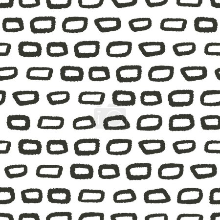 Illustration for Hand Drawn Bricks Geometry Vector Seamless Pattern - Royalty Free Image