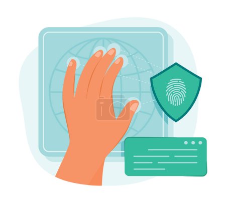Fingerabdruck für biometrische Scankonzepte