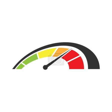 Illustration for Speedometer icon vector design templates on white background - Royalty Free Image