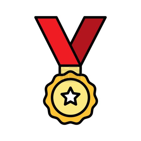 Illustration for Medal icon vector symbol design templates isolated on white background - Royalty Free Image