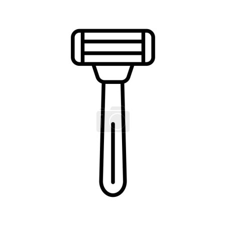 Foto de Plantillas de diseño de vectores de icono de afeitar de seguridad simple y moderno aislado sobre fondo blanco - Imagen libre de derechos