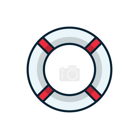 Foto de Plantillas de diseño de vectores de iconos Lifebuoy simples y modernas aisladas sobre fondo blanco - Imagen libre de derechos