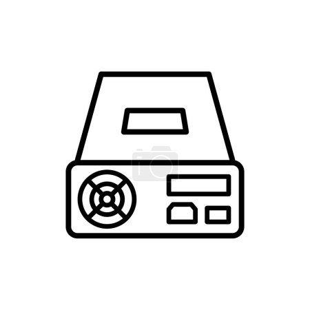 Ilustración de Icono de fuente de alimentación plantillas de diseño vectorial concepto simple y moderno aislado sobre fondo blanco - Imagen libre de derechos