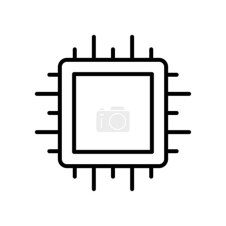 Foto de CPU Procesador icono vector diseño plantillas aisladas sobre fondo blanco - Imagen libre de derechos