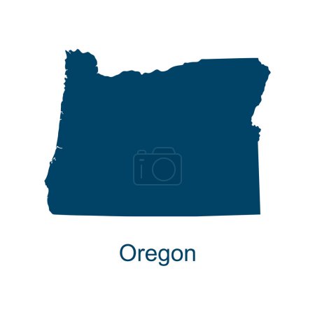 Illustration for Oregon map vector design templates isolated on white background - Royalty Free Image